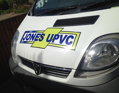 Image of a Jones uPVC van - your specialist for uPVC windows in Worcestershire, Gloucestershire, Herefordshire and South Wales